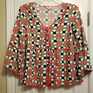 2X CROWN & IVY EUC BOHO TUNIC